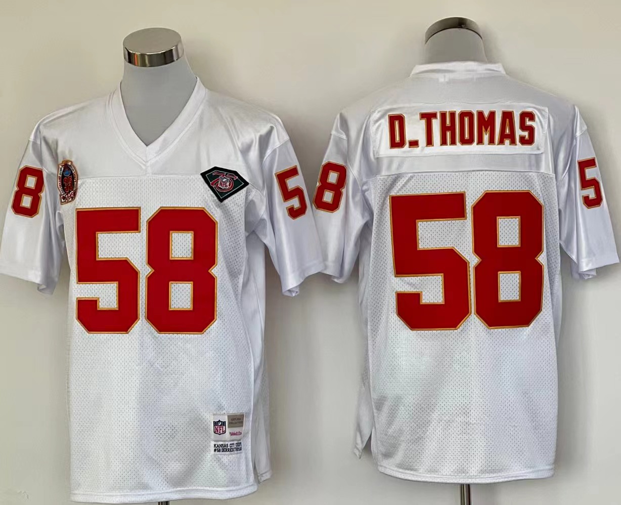 Men's Kansas City Chiefs Derrick Thomas Mitchell & Ness White Legacy Jersey
